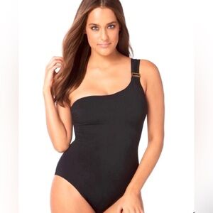 Amoressa (miraclesuit) NWT oneShoulder one-Piece Swimsuit Size 10